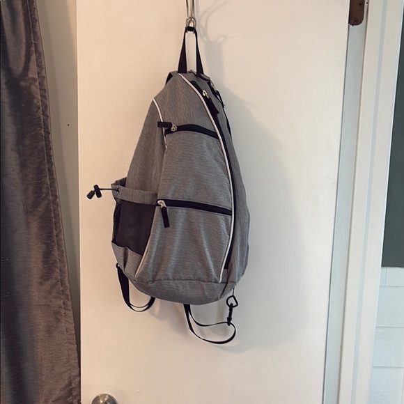 Pickleball accessories Modern Gray Roll-Top Backpack with Structured Design - Picture 1 of 4